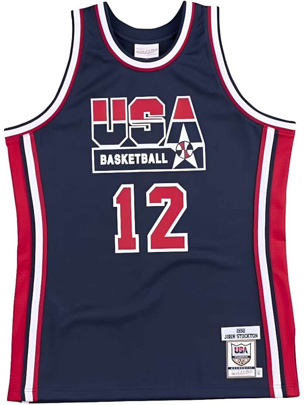 Authentic 1992 Dream Team Magic Johnson USA Home Jersey by Mitchell & Ness - G